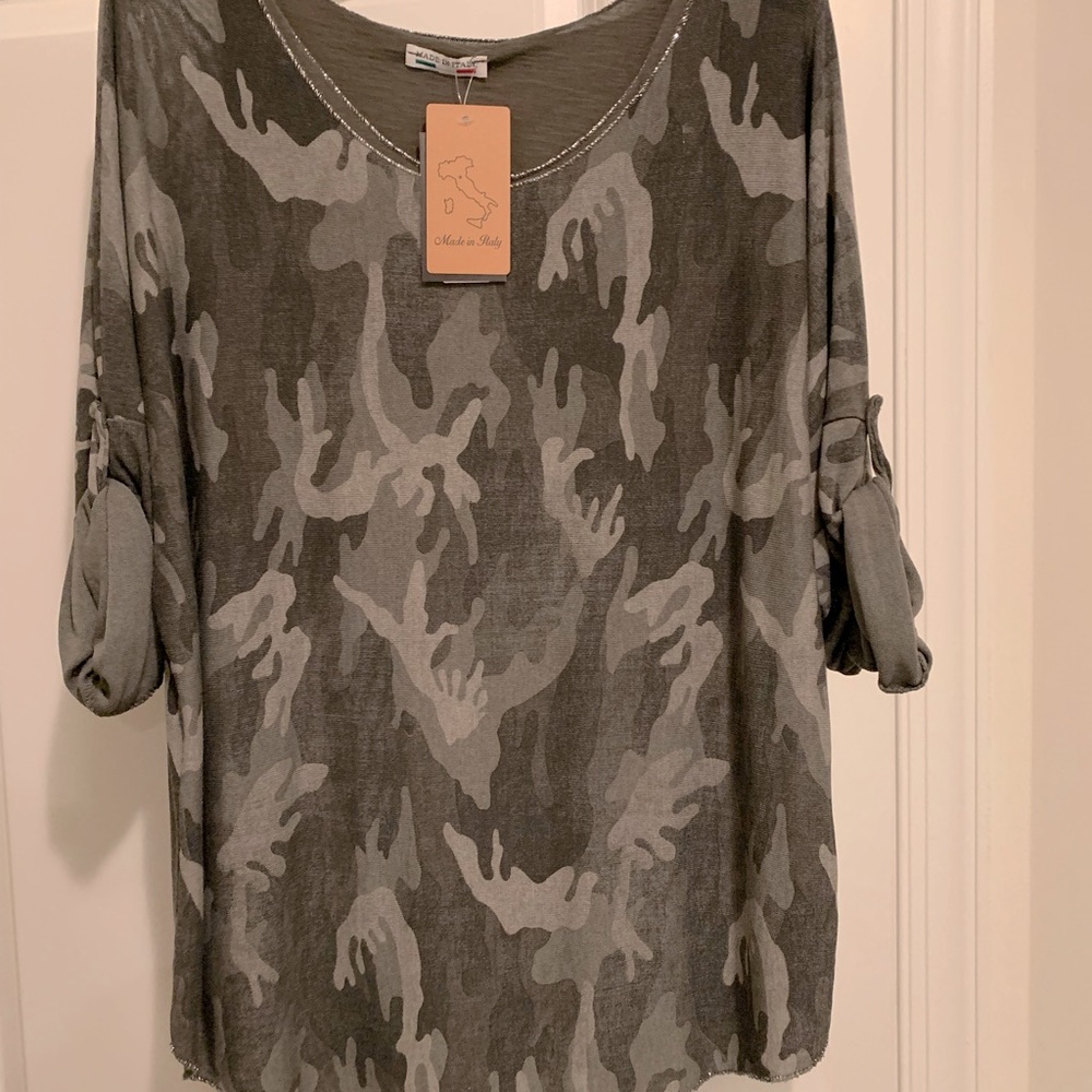 2pc camouflage sweater and tank set